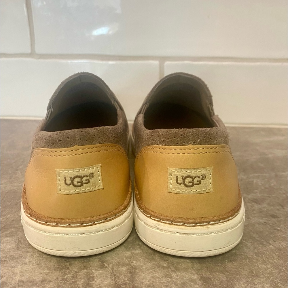 UGG Women's Brown and Tan Adley Perf Slip-On Loafers - Picture 4 of 6